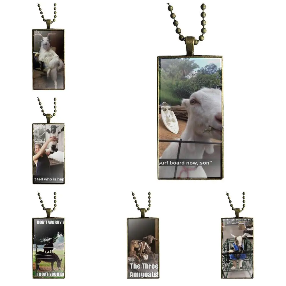 EJ Glaze Goat Meme For Woman Vintage Statement Glass Cabochon Choker Pendant Rectangle Necklace Bronze Color Jewelry
EJ Glaze Goat Meme For Woman Vintage Statement Glass Cabochon Choker Pendant Rectangle Necklace Bronze Color Jewelry