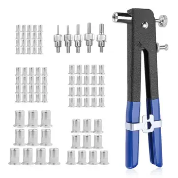 6/86pcs/Set Blind Rivet Gun Heavy Duty Nut Threaded Insert Hand Riveting Kit M3-M8 Rivet Nuts Nail Gun Household Repair Tools
6/86pcs/Set Blind Rivet Gun Heavy Duty Nut Threaded Insert Hand Riveting Kit M3-M8 Rivet Nuts Nail Gun Household Repair Tools