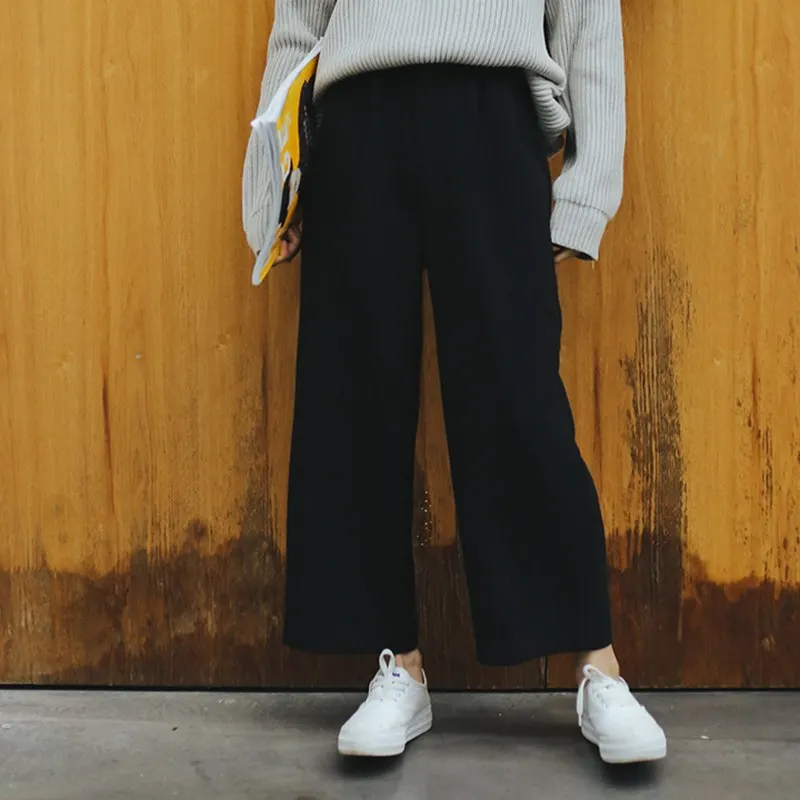 Mferlier Mori Girl Thin Casual Pants High Waist Solid Black Slim Loose Trousers Summer Ankle Length Wide leg Womens Pants
Mferlier Mori Girl Thin Casual Pants High Waist Solid Black Slim Loose Trousers Summer Ankle Length Wide leg Womens Pants