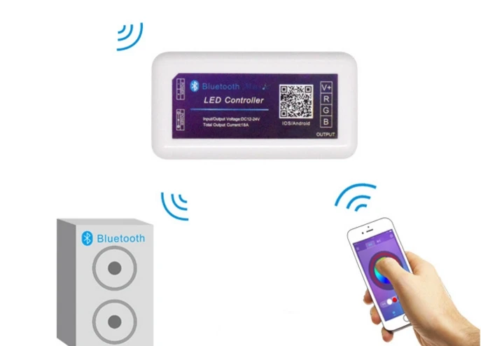 Seven Neon/Бесплатная доставка DHL беспроводной контроллер светодиодной ленты 18A Bluetooth