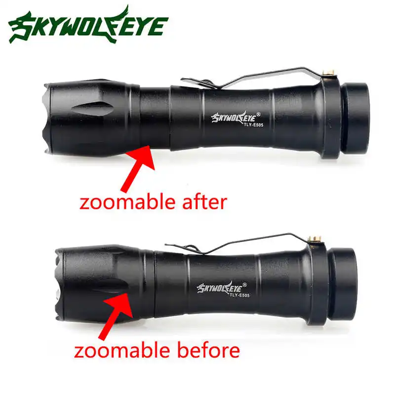 Super Bright Q5 AA14500 3 Modes ZOOMABLE LED Flashlight Torch torch flashlight Q5 Super powerful led flashlight #4A31 (7)