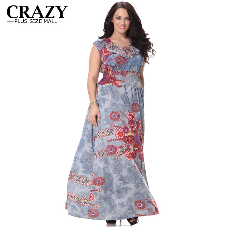 2019 Summer Dress Fashion Plus Size 7XL 6XL 5XL Sleeveless Flower Print Maxi Dress For Women Vacation Beach Dresses
2019 Summer Dress Fashion Plus Size 7XL 6XL 5XL Sleeveless Flower Print Maxi Dress For Women Vacation Beach Dresses