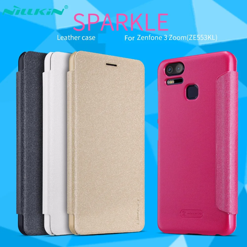 

Nillkin For Asus Zenfone 3 Zoom ZE553KL Case Cover Flip PU Leather Back Cover for Zenfone 3S Max ZC521TL Case Protective Shield