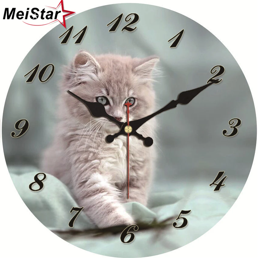MEISTAR Cute Cat Wall Clock Silent Living Study Corridor Room Decoration Home Decor Wall Watches Vintage Large Wall Clock 4 Size
MEISTAR Cute Cat Wall Clock Silent Living Study Corridor Room Decoration Home Decor Wall Watches Vintage Large Wall Clock 4 Size