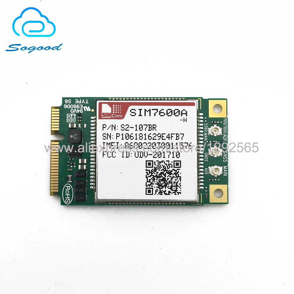 5pcs/lot SIM7600A-H SIMCOM Mini Pcie LTE Cat4 Module SIM7600A-H Mpcie 100% New&Original no fake SIMCOM LTE-FDD
5pcs/lot SIM7600A-H SIMCOM Mini Pcie LTE Cat4 Module SIM7600A-H Mpcie 100% New&Original no fake SIMCOM LTE-FDD