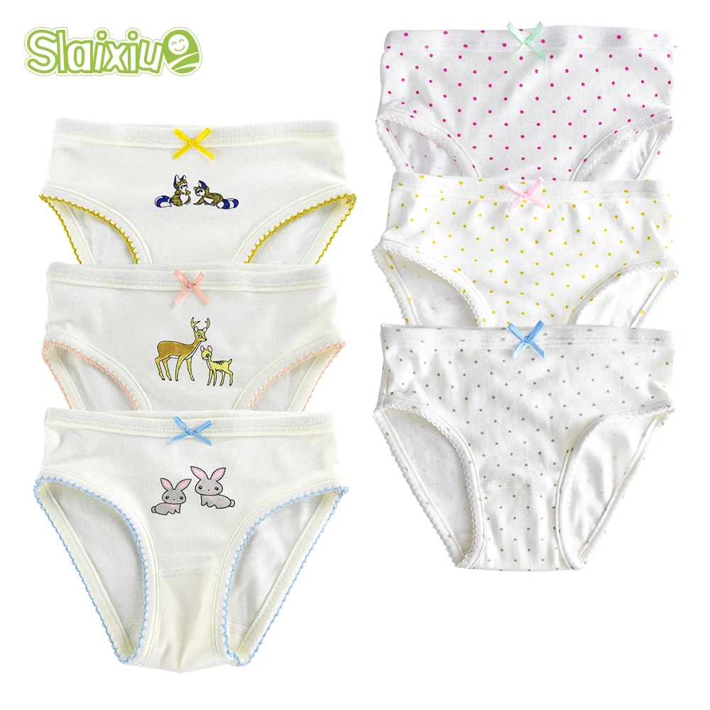 SLAIXIU 6 Pcs/Lot Cotton Kids Underwear Girls Cute Bow Tie Animal for Children's Girl Underpants Short Panties for Baby Clothing
SLAIXIU 6 Pcs/Lot Cotton Kids Underwear Girls Cute Bow Tie Animal for Children's Girl Underpants Short Panties for Baby Clothing