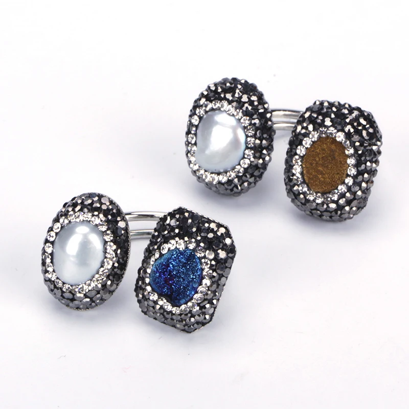 dankaishi Boho Jewelry Men Rings Women Two Sides Stone and Pearl Charm Paved with Rhinestone Crystal Luxury Accessories Original
dankaishi Boho Jewelry Men Rings Women Two Sides Stone and Pearl Charm Paved with Rhinestone Crystal Luxury Accessories Original
