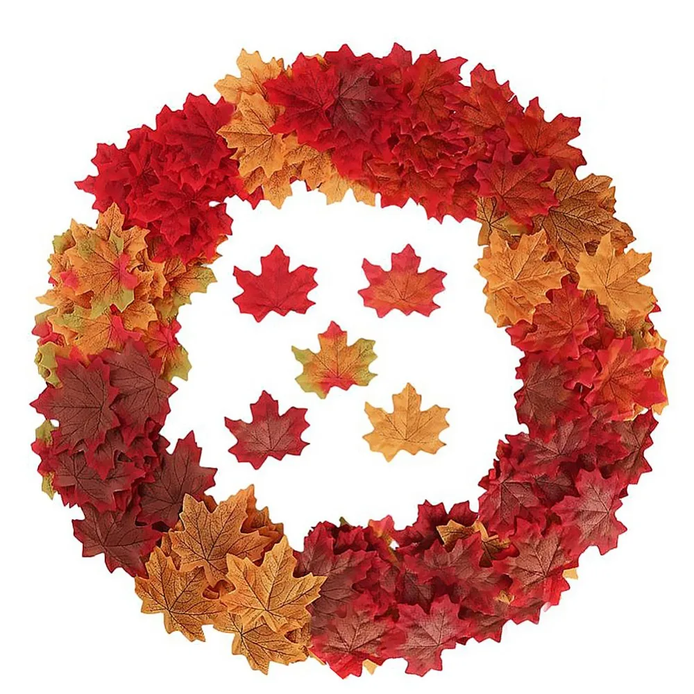 100 Pcs Assorted Mixed Fall Colored Artificial Maple Leaves for Weddings Events and Decorating
100 Pcs Assorted Mixed Fall Colored Artificial Maple Leaves for Weddings Events and Decorating