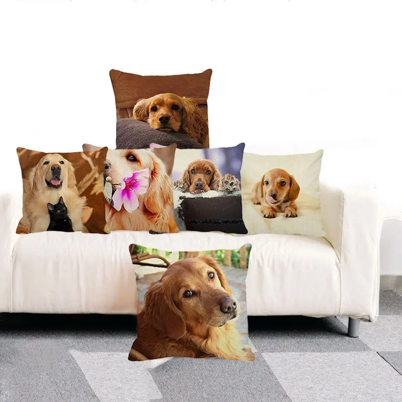 XUNYU Lovely Pet Dog Throw Pillow Case Golden Retriever Linen Pillowcase Sofa Bed Cushion Cover Home Decor 45 x 45cm Pillowcase
XUNYU Lovely Pet Dog Throw Pillow Case Golden Retriever Linen Pillowcase Sofa Bed Cushion Cover Home Decor 45 x 45cm Pillowcase