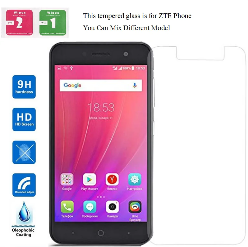 Закаленное стекло премиум класса для ZTE A2/A520/A601/A612/A3/A610 PLUS/V580/Blade V7 Lite Max/V6 10