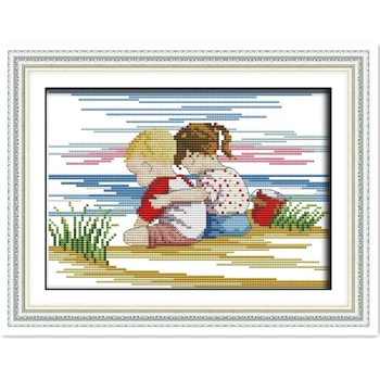 Girl and Cat cross-stitch Embroidery Cross Set 11CT Printed On Canvas Chinese Counted Cross Stitch Patterns DIY Set Home Decor
Girl and Cat cross-stitch Embroidery Cross Set 11CT Printed On Canvas Chinese Counted Cross Stitch Patterns DIY Set Home Decor
