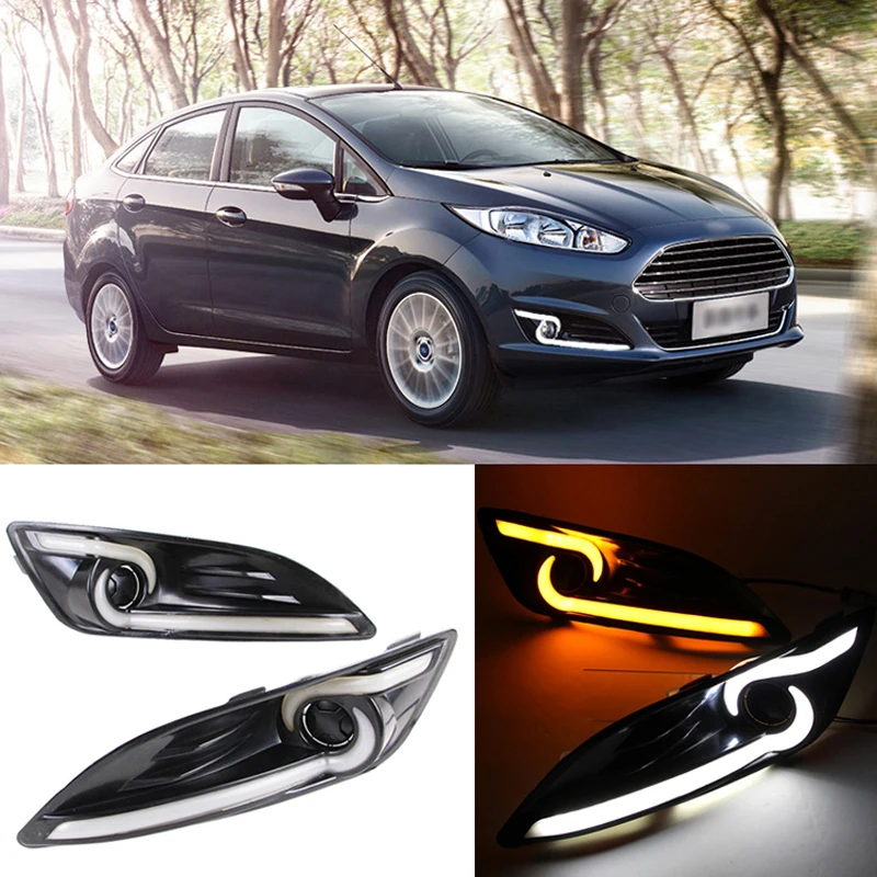 Ownsun New Updated LED Daytime Running Lights DRL With Yellow Turn Signal For Ford Fiesta 2013-2014
Ownsun New Updated LED Daytime Running Lights DRL With Yellow Turn Signal For Ford Fiesta 2013-2014