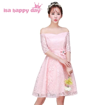 vestidos femininos modest short length formal lace light pink boat neckline dress sexy prom sleeved bridals dresses H3879
vestidos femininos modest short length formal lace light pink boat neckline dress sexy prom sleeved bridals dresses H3879