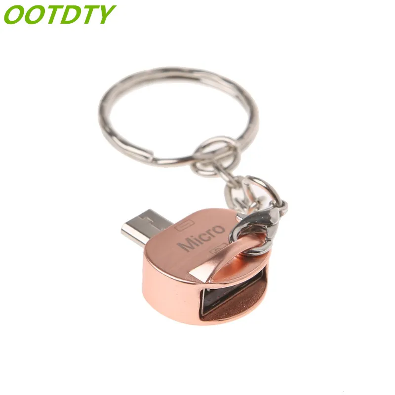 OOTDTY Metal Micro USB Male To USB 2.0 A Female OTG Data Converter Adapter With Key Chain
OOTDTY Metal Micro USB Male To USB 2.0 A Female OTG Data Converter Adapter With Key Chain