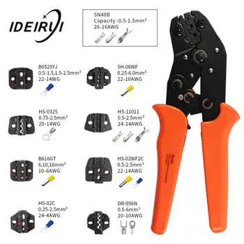 SN-48B Hand tool crimping pliers plus 9 types of jaws suitable for insulation and insulation and spring plug terminals
SN-48B Hand tool crimping pliers plus 9 types of jaws suitable for insulation and insulation and spring plug terminals