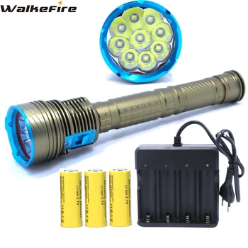 20000LM Underwater led flashlight 9*XM-L2 Diving lamp Torch Defensive waterproof Light Lantern with 3*26650 Battery & Charger
20000LM Underwater led flashlight 9*XM-L2 Diving lamp Torch Defensive waterproof Light Lantern with 3*26650 Battery & Charger
