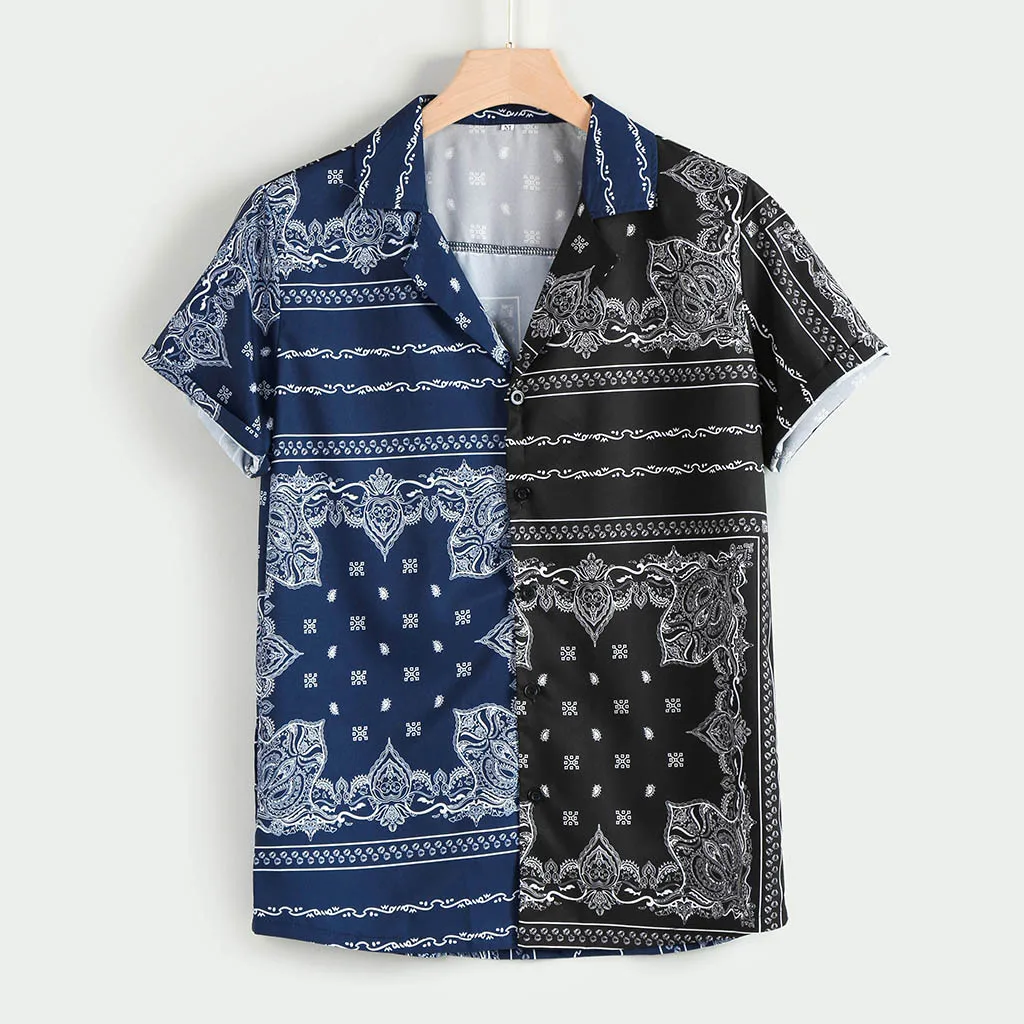 Casual Men's shirt Camisa Hawaiian Men shirts Turn-down Collar Stripe Short Sleeve Loose Blouse Top Streetwear Camisa masculina
Casual Men's shirt Camisa Hawaiian Men shirts Turn-down Collar Stripe Short Sleeve Loose Blouse Top Streetwear Camisa masculina