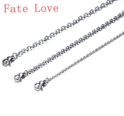 Fate Love Lot 100pcs wholesale price Silver Strong Oval Link Chain Necklace Stainless steel Jewlery Thin 1.5mm 18 inches
Fate Love Lot 100pcs wholesale price Silver Strong Oval Link Chain Necklace Stainless steel Jewlery Thin 1.5mm 18 inches