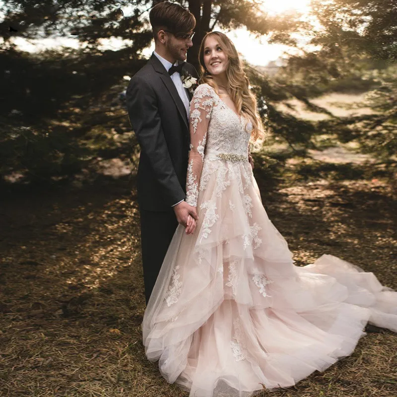 SoDigne Champagne Lorie Informal Wedding Dresses 2019 Long Sleeves Bride Dress Open Back White/Ivory Wedding Gowns
SoDigne Champagne Lorie Informal Wedding Dresses 2019 Long Sleeves Bride Dress Open Back White/Ivory Wedding Gowns