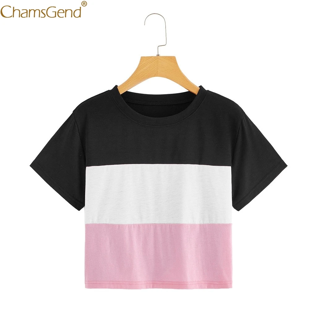 Women's Color Block Patchwork womens tops and blouses plus size blouse women summer Cut Out Crop Stripe Short Sleeve Top Mar12
Women's Color Block Patchwork womens tops and blouses plus size blouse women summer Cut Out Crop Stripe Short Sleeve Top Mar12