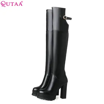 QUTAA 2020 Women Fashion Over The Knee High Boots Zipper Deisgn Square High Heel Platform Ladies Spring/autumn Boots Size 34-43
QUTAA 2020 Women Fashion Over The Knee High Boots Zipper Deisgn Square High Heel Platform Ladies Spring/autumn Boots Size 34-43