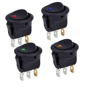 DWCX 4Pcs Boat On/Off 12V Round Dot LED Light Switch 3Pin Rocker Toggle SPST for Flashing Lights Chassis Lights and Dome Lights
DWCX 4Pcs Boat On/Off 12V Round Dot LED Light Switch 3Pin Rocker Toggle SPST for Flashing Lights Chassis Lights and Dome Lights