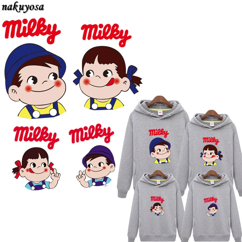 New Japan Cartoon Cute FuJiYa Pop Candy Peko Milky family couple styles Sticker Patches Print On Clothes Diy Iron-On Transfers
New Japan Cartoon Cute FuJiYa Pop Candy Peko Milky family couple styles Sticker Patches Print On Clothes Diy Iron-On Transfers