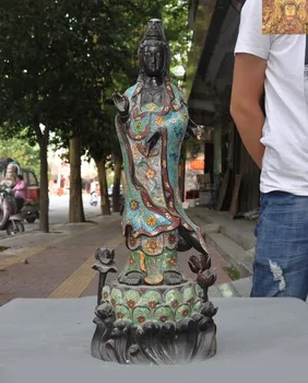 wedding decoration 21"Old China temple bronze Cloisonne enamel lotus Kwan-Yin GuanYin Buddha statue
wedding decoration 21"Old China temple bronze Cloisonne enamel lotus Kwan-Yin GuanYin Buddha statue