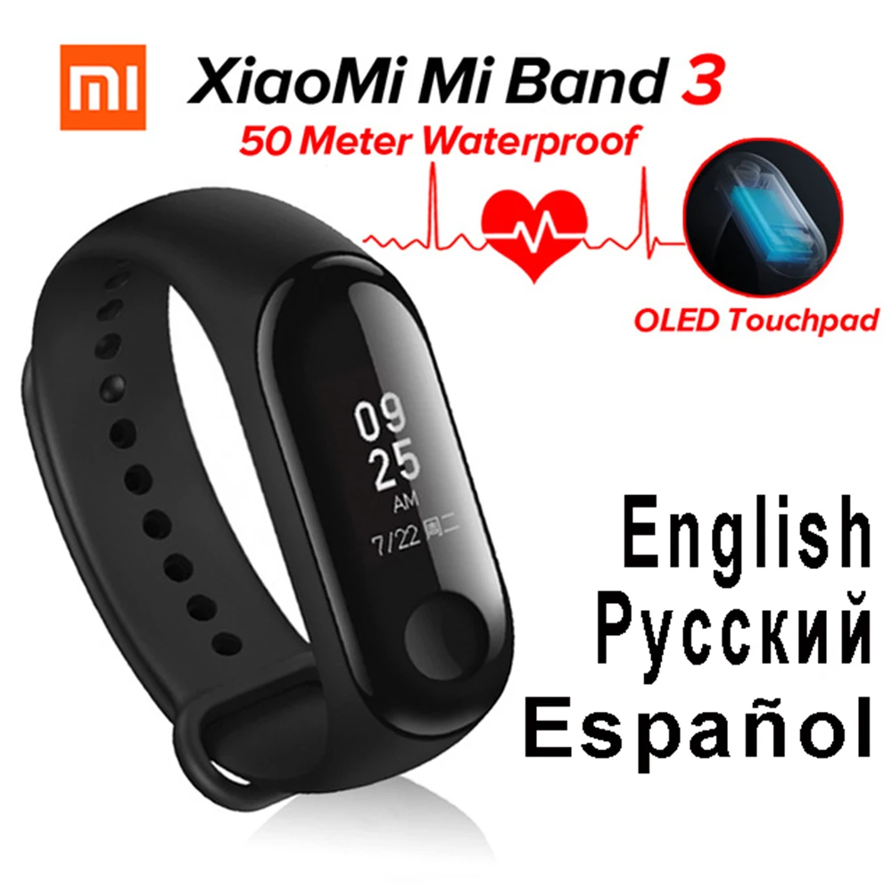 Original miband3 xaomi band 3 Heart Rate Monitor Cardiaco Xiaomi Mi band 3 mi fit Fitness Tracker Xiomi Smart band Bracelet
Original miband3 xaomi band 3 Heart Rate Monitor Cardiaco Xiaomi Mi band 3 mi fit Fitness Tracker Xiomi Smart band Bracelet