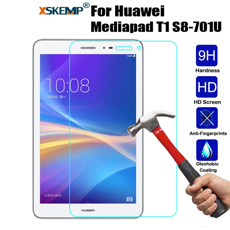 XSKEMP High Quality LCD Tempered Glass Film For Huawei Mediapad T1 8.0" S8-701U Tablet PC 9H 0.3mm Clear Screen Protector Cover
XSKEMP High Quality LCD Tempered Glass Film For Huawei Mediapad T1 8.0" S8-701U Tablet PC 9H 0.3mm Clear Screen Protector Cover