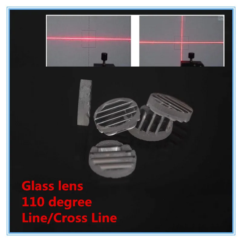 GLASS Line/ Cross line Lens 110 Degree Scan Lens 8X2mm