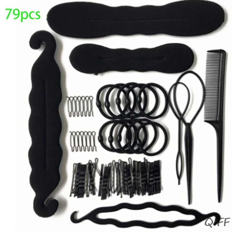 79Pcs/Set Women Multifunction DIY Hair Styling Tools Set Sweet Half Bun Maker French Twist Magic Modelling Hairdress Hairpin Kit
79Pcs/Set Women Multifunction DIY Hair Styling Tools Set Sweet Half Bun Maker French Twist Magic Modelling Hairdress Hairpin Kit