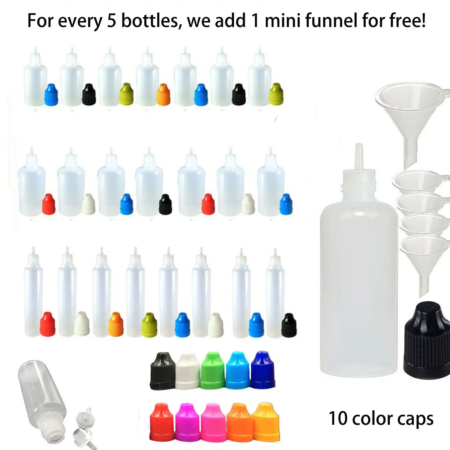 5pcs 5ml/10ml/15ml/20ml/30ml/50ml/100ml/120ml Empty LDPE Plastic E Liquid Juice Dropper Eye Bottles Long Tip Caps Vape Container
5pcs 5ml/10ml/15ml/20ml/30ml/50ml/100ml/120ml Empty LDPE Plastic E Liquid Juice Dropper Eye Bottles Long Tip Caps Vape Container