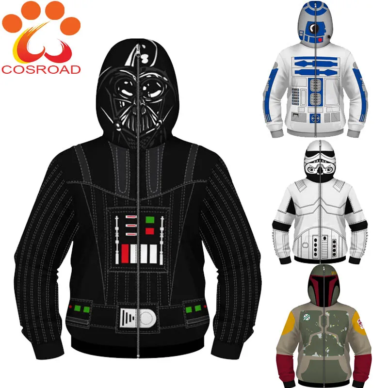 Cosroad Star Wars Kids Hoodies Dark Lord Cosplay Darth Vader 3D Print Hooded Sweater R2-D2 Child Jacket Coats Costumes
Cosroad Star Wars Kids Hoodies Dark Lord Cosplay Darth Vader 3D Print Hooded Sweater R2-D2 Child Jacket Coats Costumes