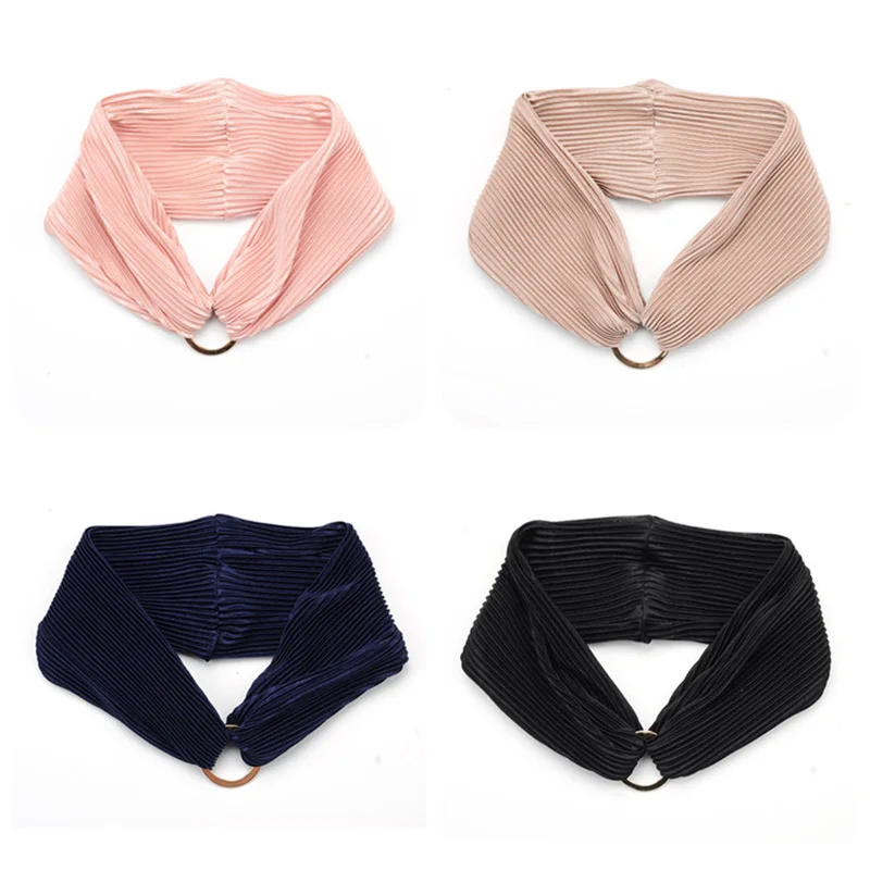 New Gold pleated hair band Explosion washing face headband hairband for women flannel head wrap Hair Strap 2018 accessories |