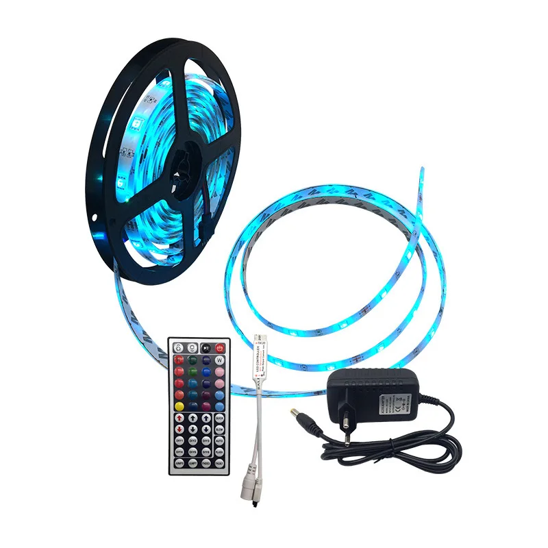 RGB led strip light 5050 smd flexible led strip DC 12V 60Leds/m 5M RGB led tape non waterproof 44keys Controller Adapter Set
RGB led strip light 5050 smd flexible led strip DC 12V 60Leds/m 5M RGB led tape non waterproof 44keys Controller Adapter Set