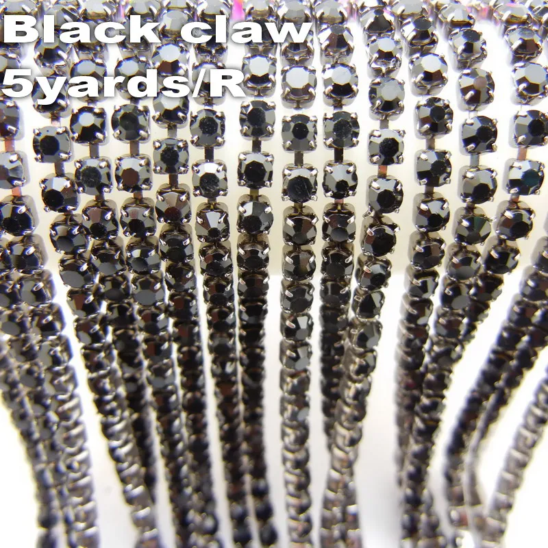 Black Rhinestone black claw 5yards per Roll SS6 SS8 SS10 SS12 Sew On glue on base cup Chain for ornament garment Diy
Black Rhinestone black claw 5yards per Roll SS6 SS8 SS10 SS12 Sew On glue on base cup Chain for ornament garment Diy