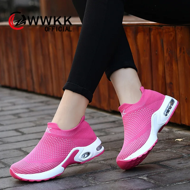 WWKK 2019 Autumn Sneakers Women Knit Upper Breathable Sock Shoes Woman Chunky Female Shoes High Top Running Shoes For Women
WWKK 2019 Autumn Sneakers Women Knit Upper Breathable Sock Shoes Woman Chunky Female Shoes High Top Running Shoes For Women