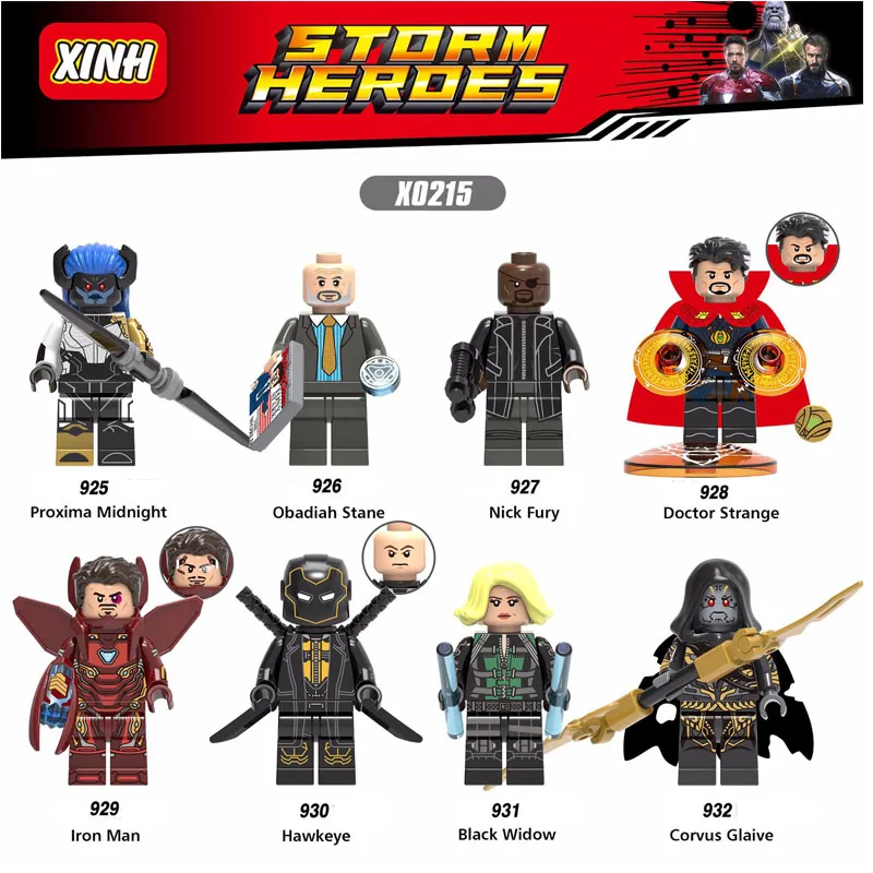 X0215 Avenger 3 Building Blocks Black Widow Doctor Strange Proxima Midnight Bricks Building Blocks Toys Gifts For Children
X0215 Avenger 3 Building Blocks Black Widow Doctor Strange Proxima Midnight Bricks Building Blocks Toys Gifts For Children