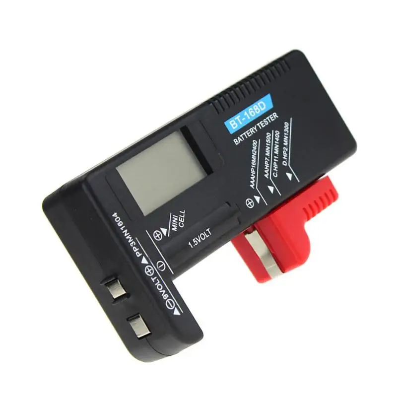 BT168D Smart LCD Digital Battery Tester Electronic Battery Power Measure Checker 9V 1.5V AA AAA Cell C D Battery Meter
BT168D Smart LCD Digital Battery Tester Electronic Battery Power Measure Checker 9V 1.5V AA AAA Cell C D Battery Meter