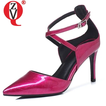 ZVQ Woman Genuine Patent leather pumps summer spring Fashion brand sexy dance shoes outside Super high heels wedding sheos 
ZVQ Woman Genuine Patent leather pumps summer spring Fashion brand sexy dance shoes outside Super high heels wedding sheos