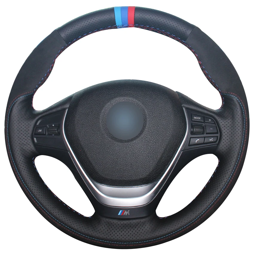 Black Natural Leather Black Suede Light Blue Blue Red Marker Car Steering Wheel Cover for BMW F30 320i 328i 320d F20
Black Natural Leather Black Suede Light Blue Blue Red Marker Car Steering Wheel Cover for BMW F30 320i 328i 320d F20