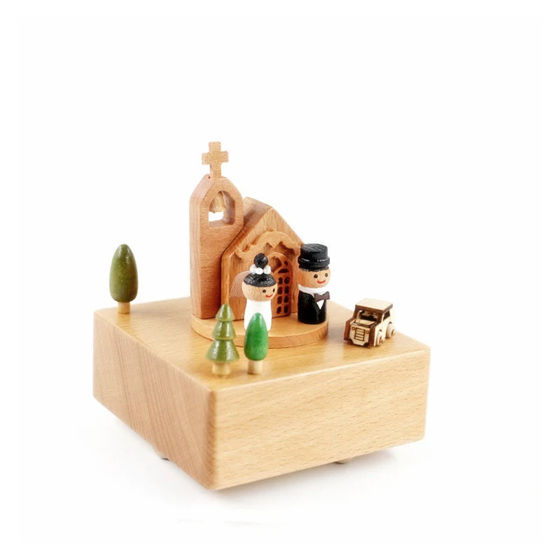 Wooden Music Box New Year Valentine's Day Birthday Gift Wedding Church Music Box Wedding Gift
Wooden Music Box New Year Valentine's Day Birthday Gift Wedding Church Music Box Wedding Gift