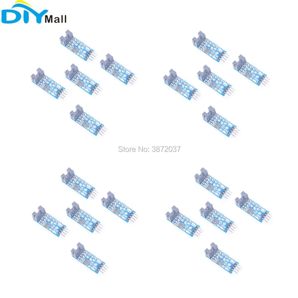 20pcs/lot LM393 Slot-type 4Pin Optocoupler Speed Sensor Measuring Module for Arduino Raspberry Pi
20pcs/lot LM393 Slot-type 4Pin Optocoupler Speed Sensor Measuring Module for Arduino Raspberry Pi
