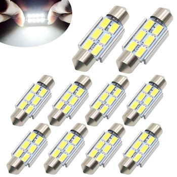 10X Led Bulbs 6000K White Light 6-SMD 5050 Canbus C5W Error Free 31/36/3941mm Car Interior Light Bulbs
10X Led Bulbs 6000K White Light 6-SMD 5050 Canbus C5W Error Free 31/36/3941mm Car Interior Light Bulbs