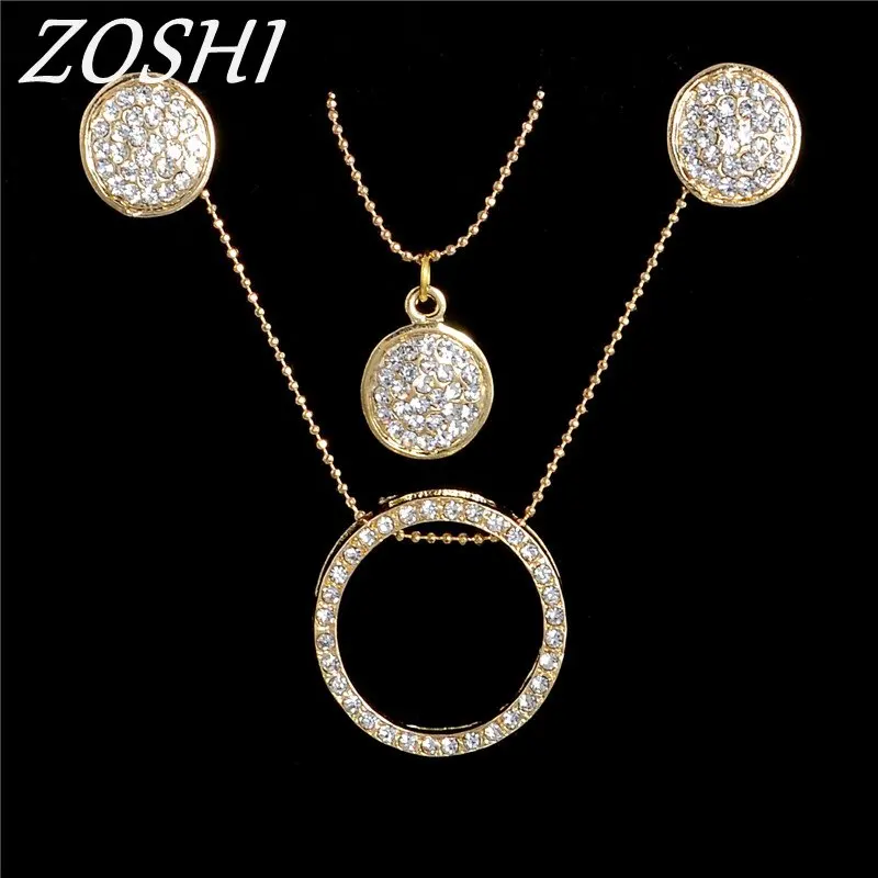 Fashion Clear Austria Crystal Jewelry Sets For Women Drop Earrings and Gold Multilayer Chain Necklace WholesaleWedding Jewelry
Fashion Clear Austria Crystal Jewelry Sets For Women Drop Earrings and Gold Multilayer Chain Necklace WholesaleWedding Jewelry