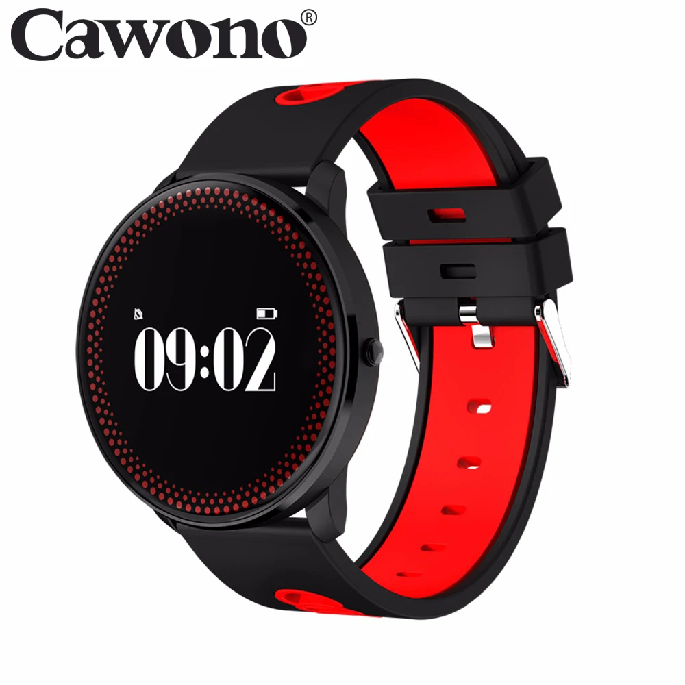 

Cawono Bluetooth CF007 Heart Rate Blood Pressure Oxygen Monitor Smart Bracelet SMS Whatsapp Notification Wristband VS DM58 CF006