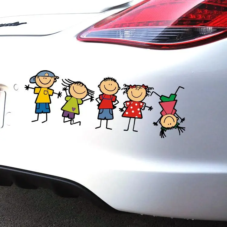 Image 1PC 28*10cm Funny Kid Children Boy Girls Cartoon toys Car Sticker Wall Vinyl Window Body Decal Sticker Personality Car Styling