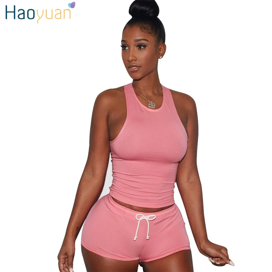 HAOYUAN 2 Piece Set Women 2019 Summer Tracksuit Crop Top and Biker Shorts Sweat Suits Sexy Club Outfits Two Pcs Matching Sets
HAOYUAN 2 Piece Set Women 2019 Summer Tracksuit Crop Top and Biker Shorts Sweat Suits Sexy Club Outfits Two Pcs Matching Sets