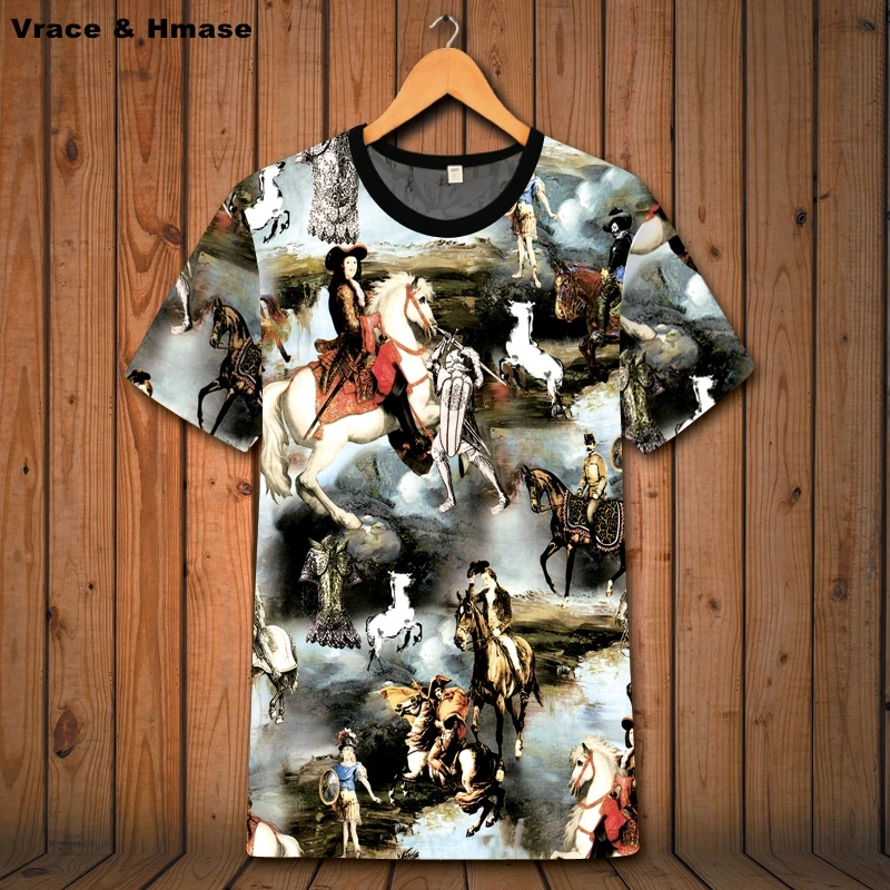 European style retro oil painting character printing short sleeve t shirt Summer 2018 quality soft comfortable t shirt men S-6XL
European style retro oil painting character printing short sleeve t shirt Summer 2018 quality soft comfortable t shirt men S-6XL